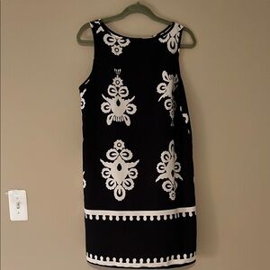 Black and White Sleeveless Dress